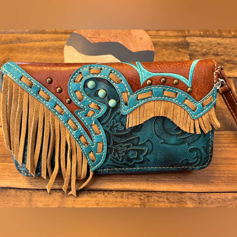 Western leather wallet